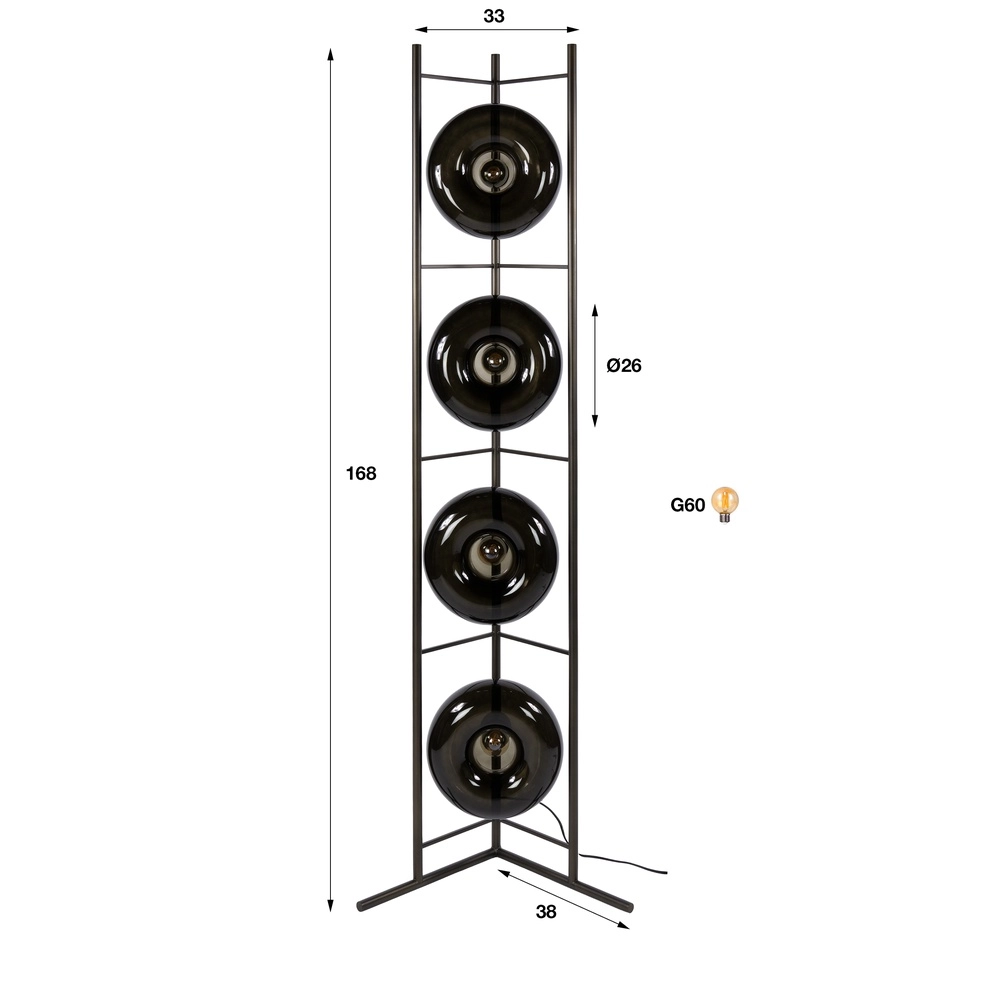 Moderne Stehlampe Soll Sienna Brown Lyora 8716803514713