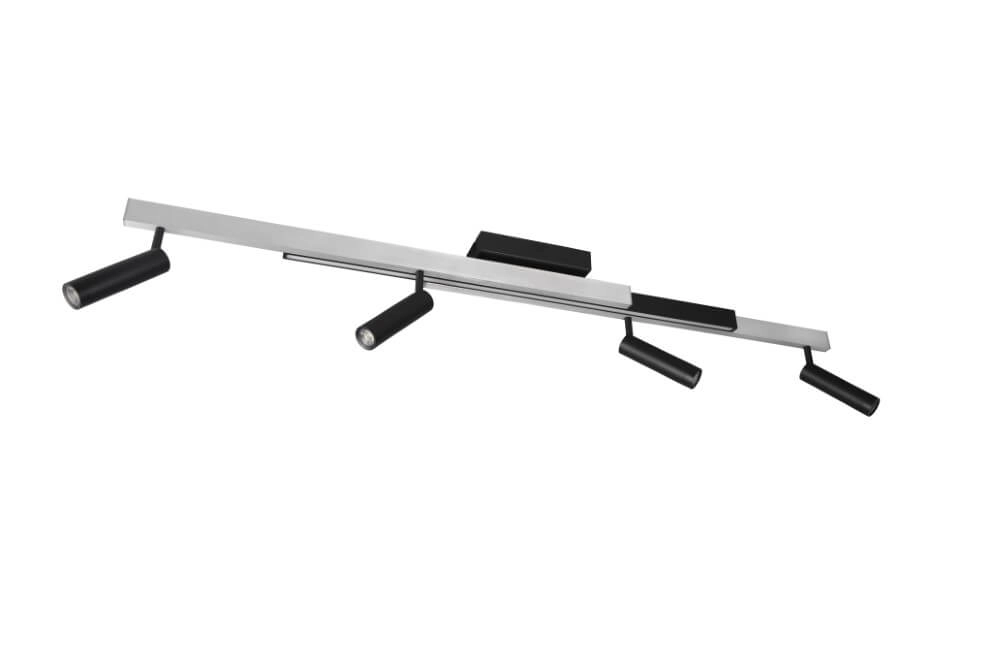 4-flammiger LED-Spot Zeno Metall mit Schwarz Trio 4017807614619