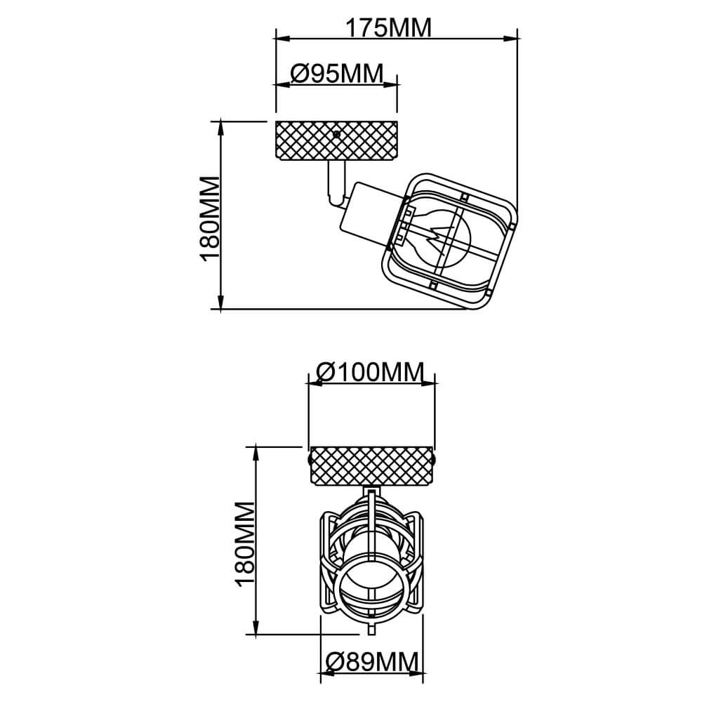 Industrielles Wandlampje Gwen Brilliant 4004353409806
