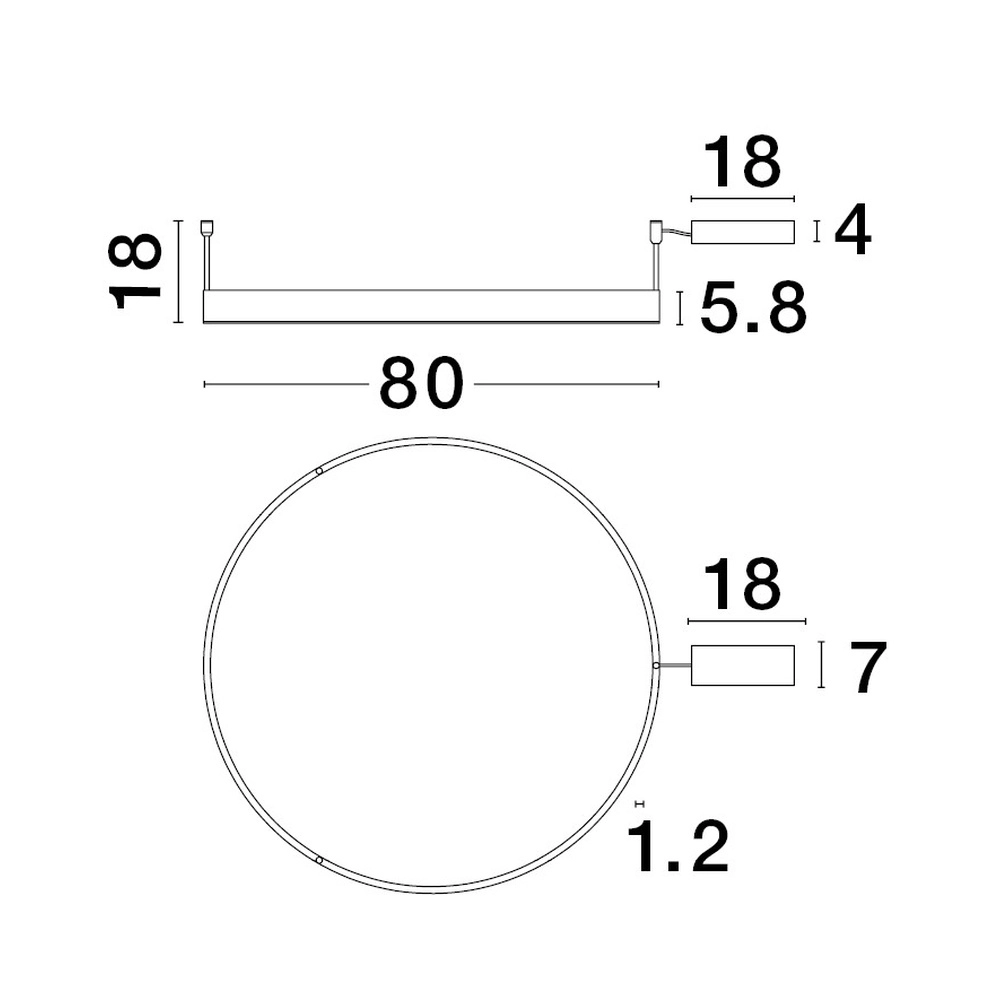 Deckenlampe Motif weiß Ø 80cm Lyora 5212017443007