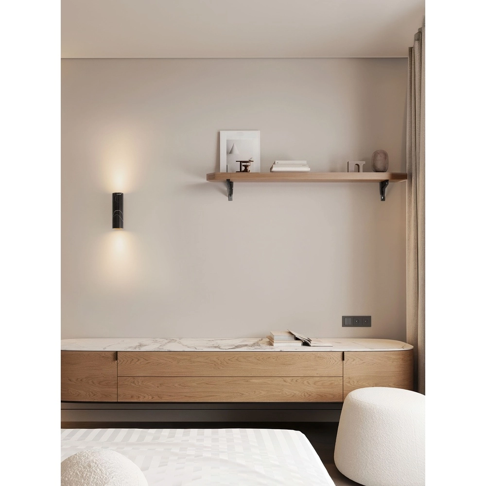 Design-Wandlampe Olvio Schwarzer Marmor