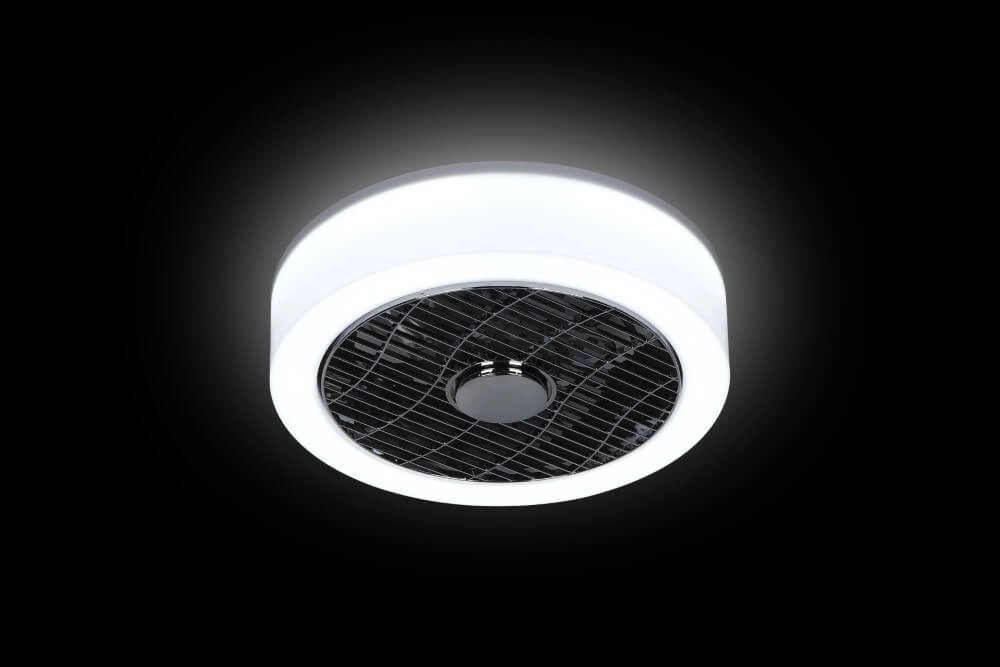 Deckenventilatorlampe The Fan 40 cm – 2700–4000 K weiß mit schwarz
