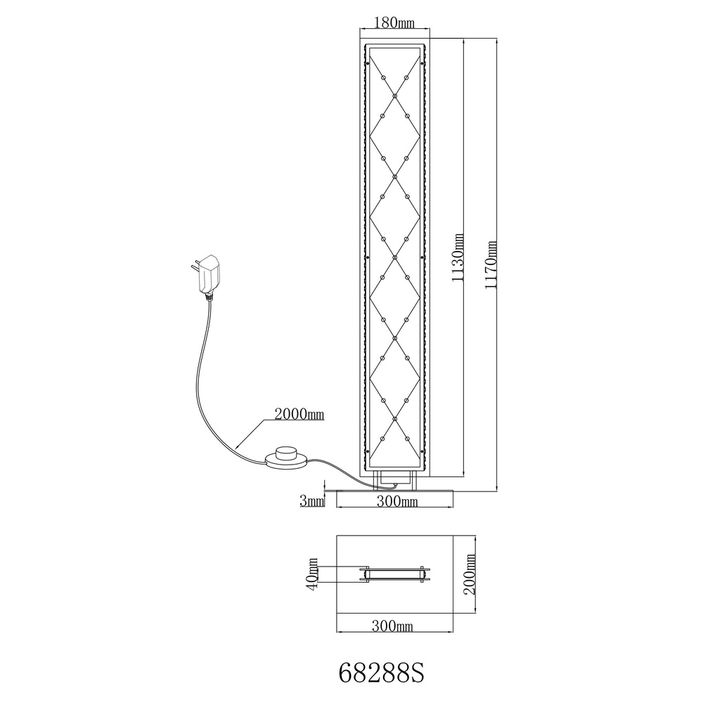 Stehlampe Mirrora Schwarz Globo 9007371572854