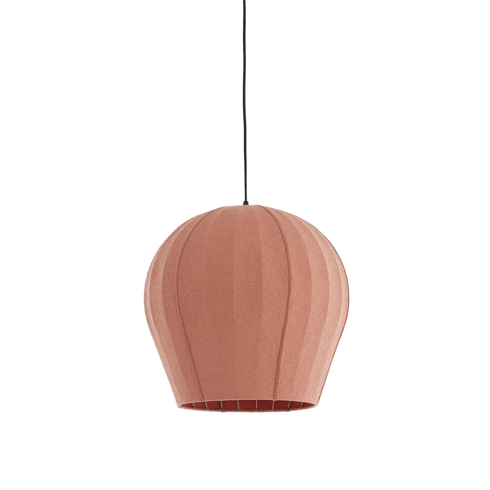 Bouclé-Pendellampe Zagori Ø 44 cm – Koralle