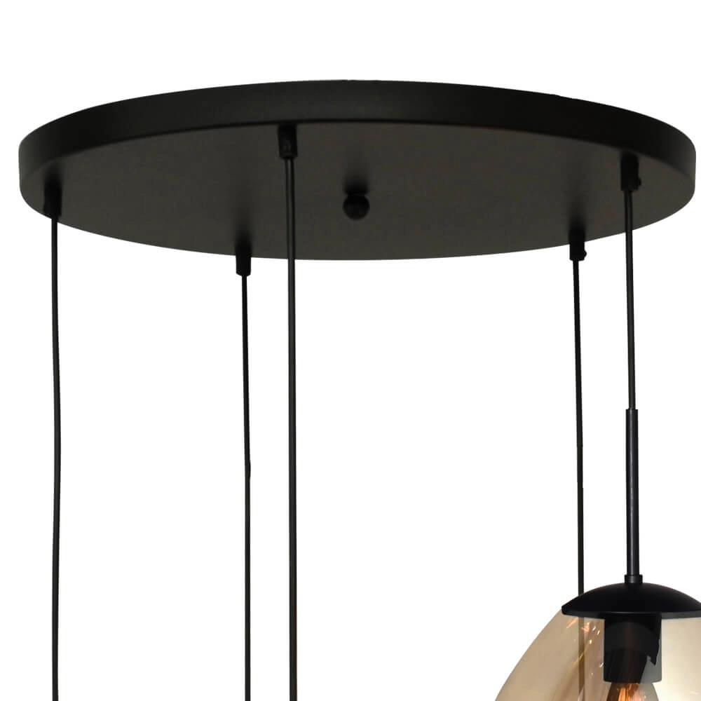 Vide-Hängelampe Lava 5x Goldglas Ø 24cm Masterlight 8718121286570