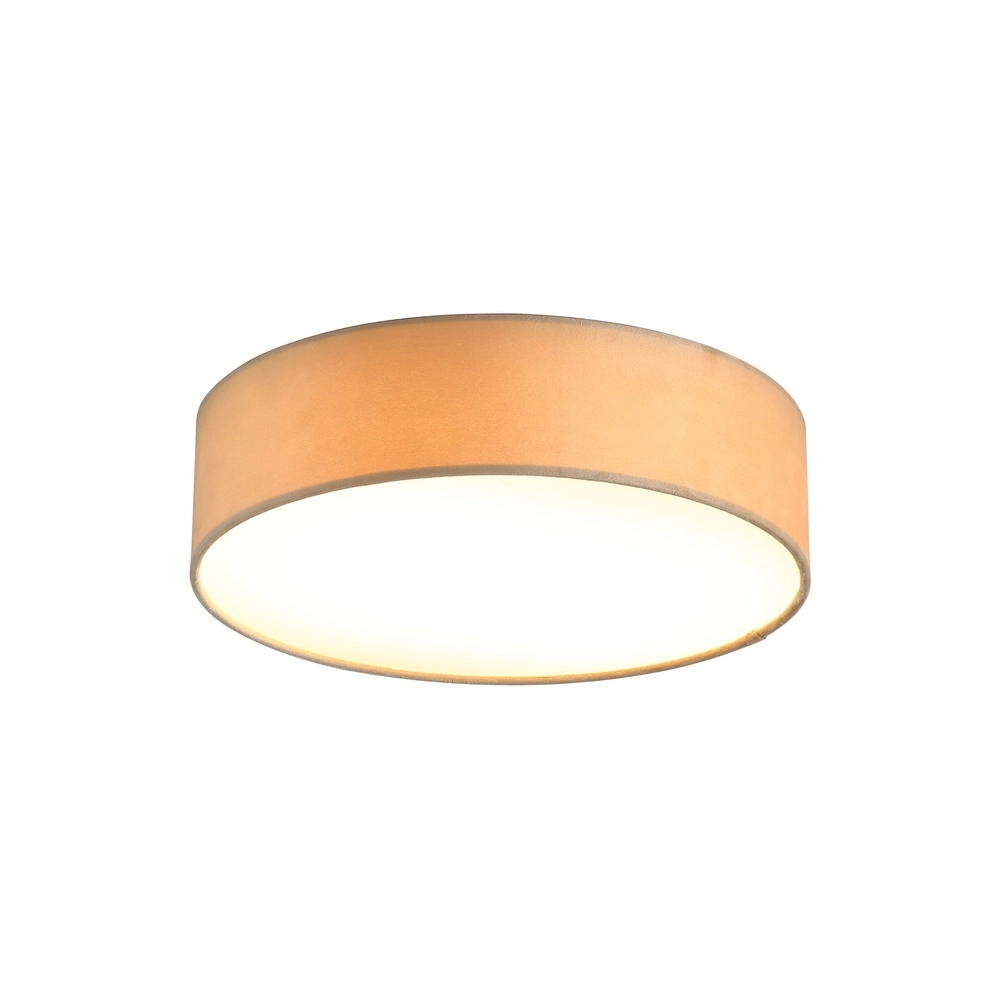 Deckenlampe Drum 38cm Champagner Samt Searchlight 5053423299617