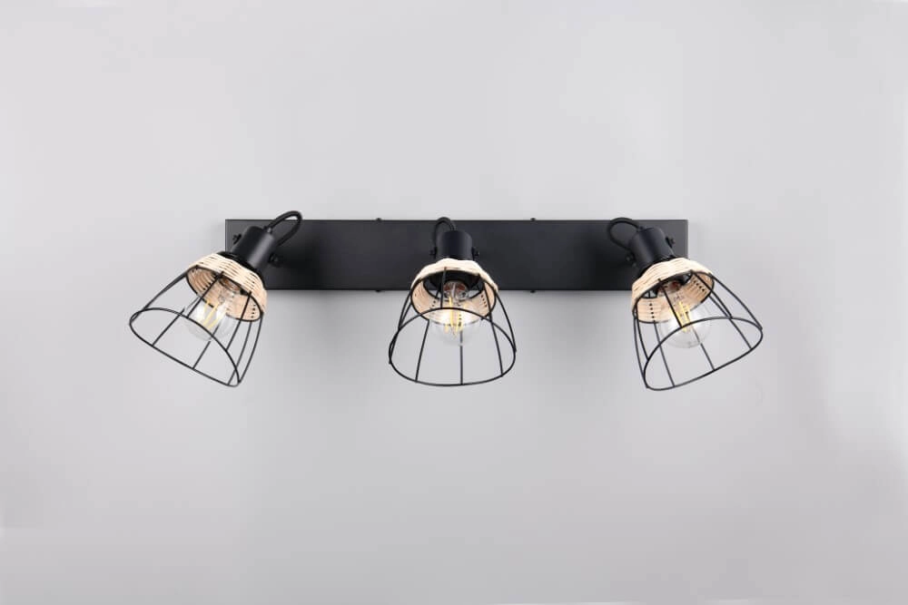 Schwarze Deckenleuchte Jerome Bauform 4-flammig Trio 4017807637717