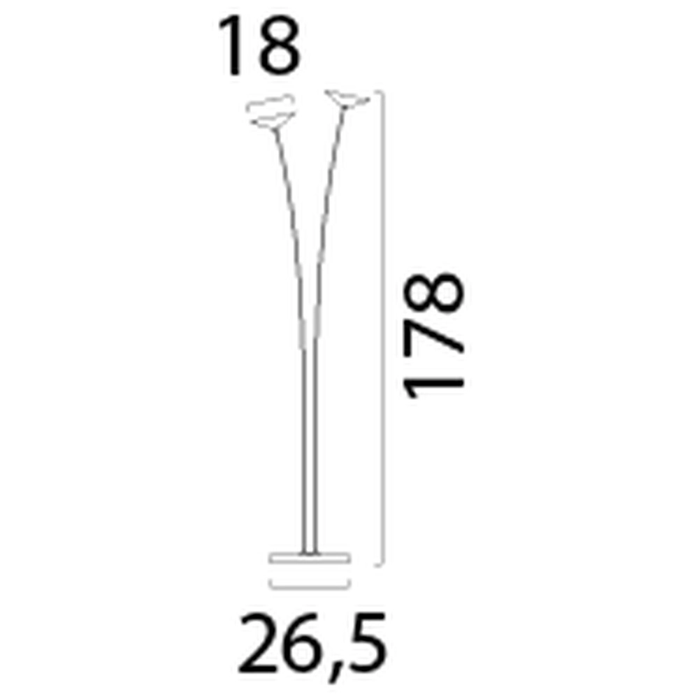 2-Licht Stehlampe Ceppo Schwarz Masterlight 8718121348612
