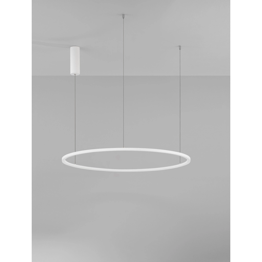 Runde Pendelleuchte Tarquin weiß Ø 80cm Lyora 5212017438294