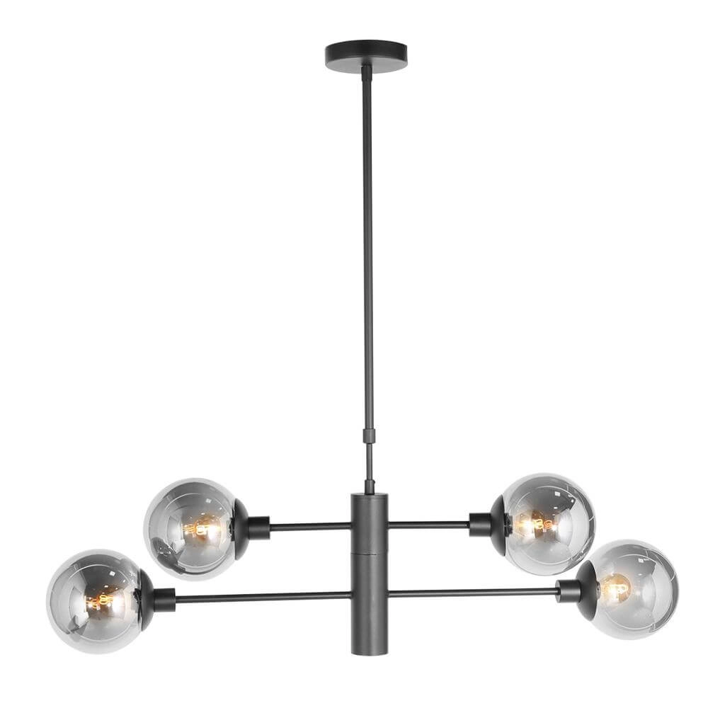 Design-Pendelleuchte Constellation schwarz mit Rauchglas Steinhauer 8712746173031