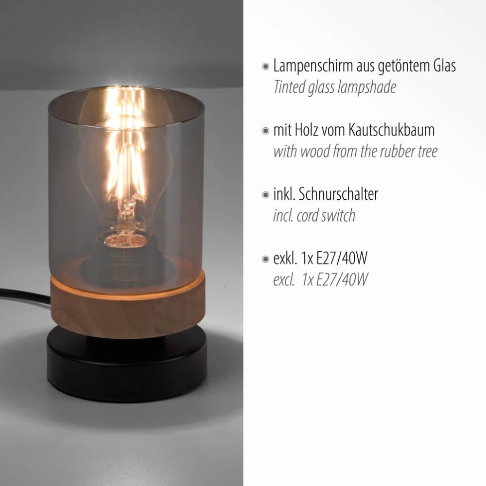 Tischlampe Pasqual Schwarz Just Light 4043689986087