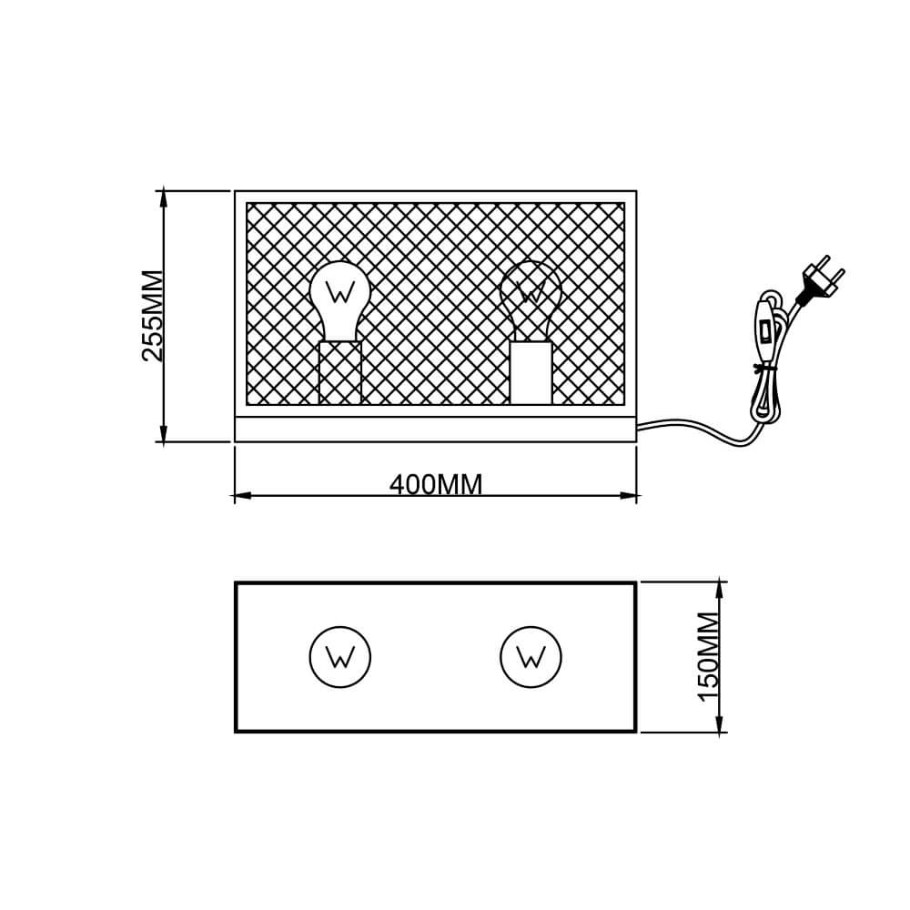 Tischlampe aus Mesh Maze 2x E27 Brilliant 4004353411571