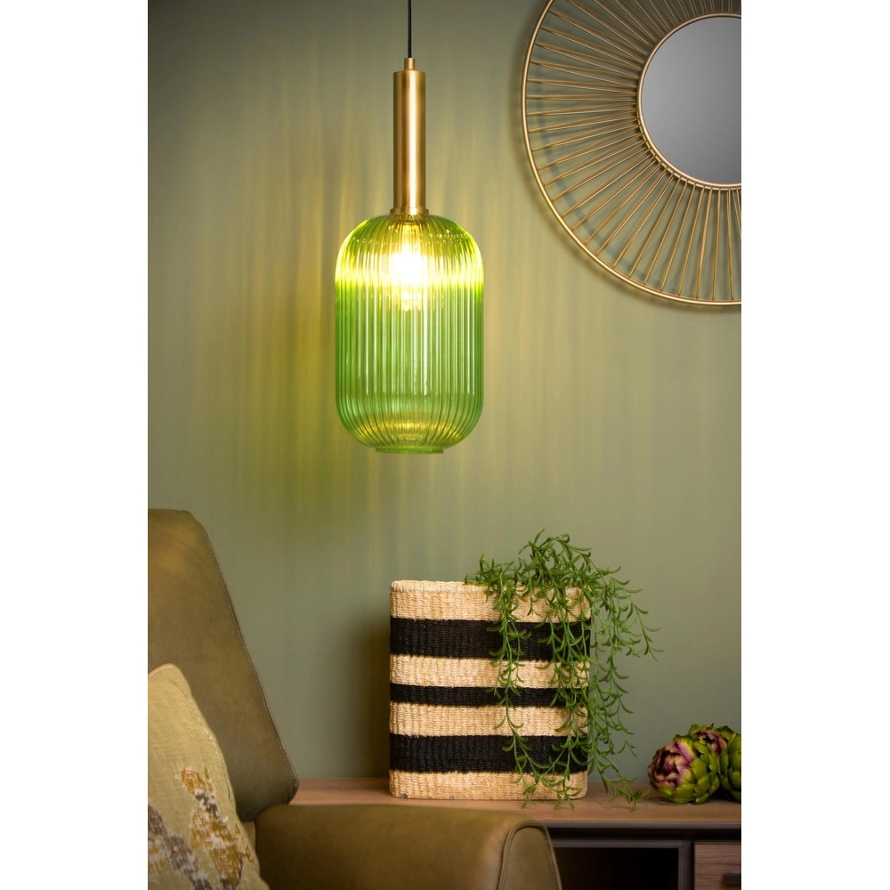 Pendellampe Maloto Ø 20cm grün Lucide 5411212451170
