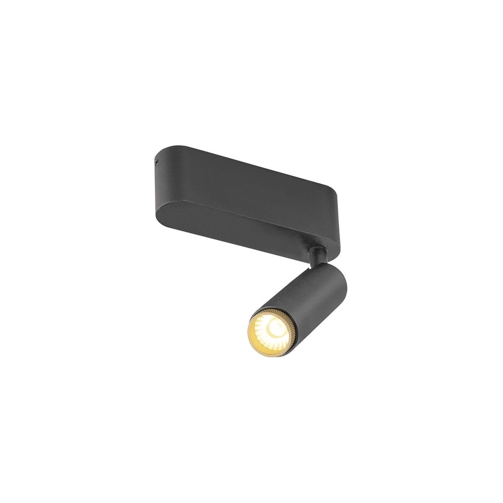Aufputz-Spot Grip! S schwarz mit gold 3000K SLV 4024163304979