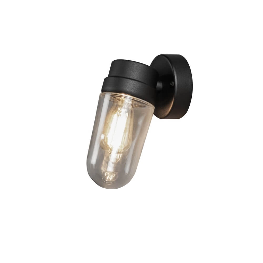 Ländliche Außenlampe Vega Schwarz