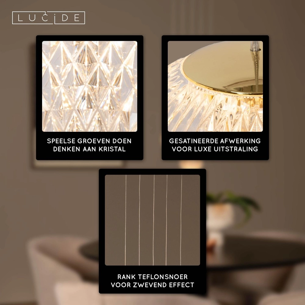 Goldene Pendellampe Cintra Vide 5-Licht Lucide 5411212134417