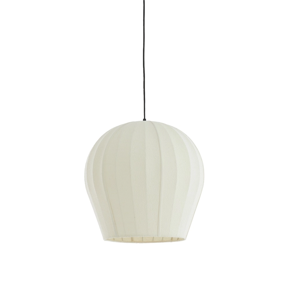 Bouclé-Pendellampe Zagori Ø 44 cm – cremefarben