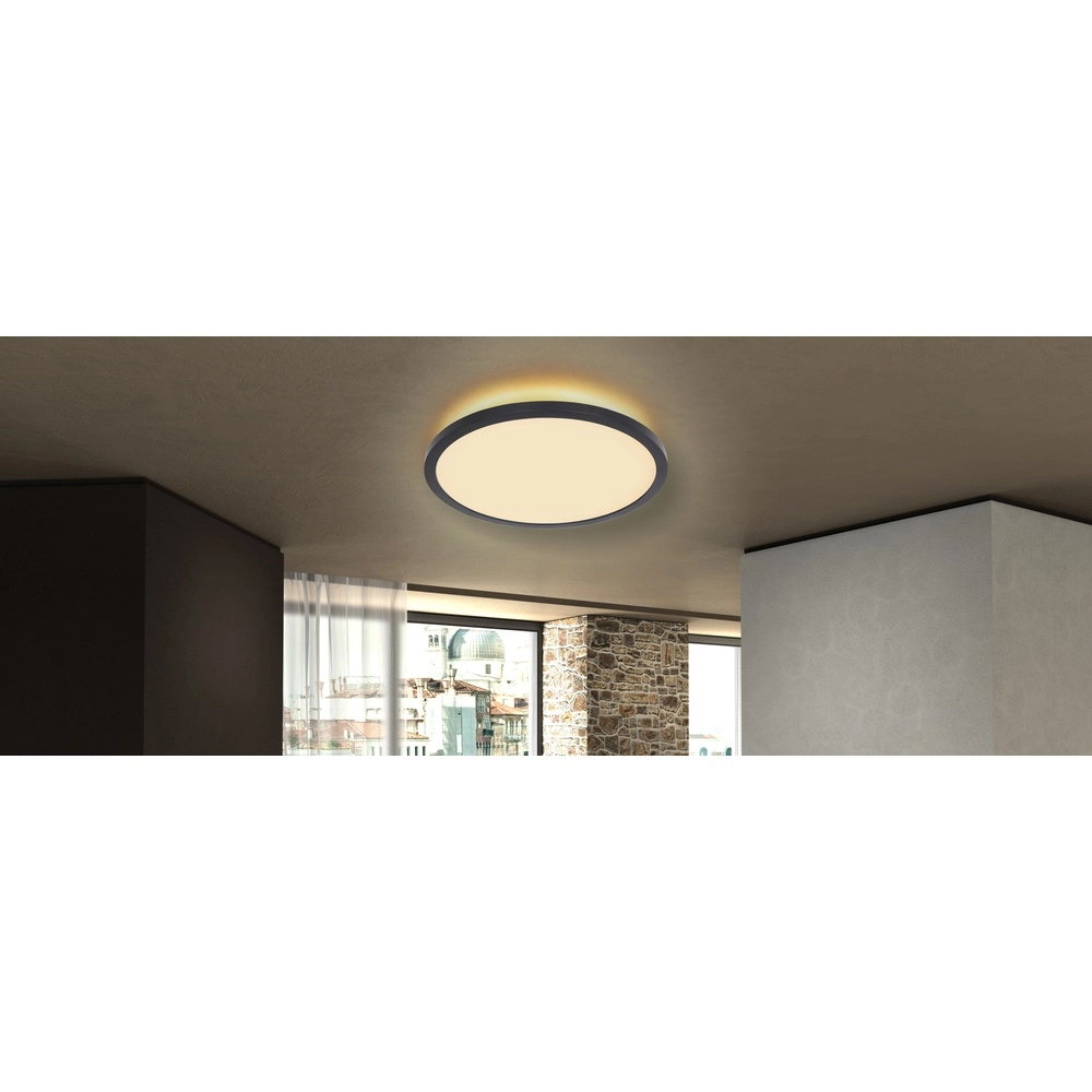 Deckenlicht Sapana Ø 29,4 cm schwarz Globo 9007371411405