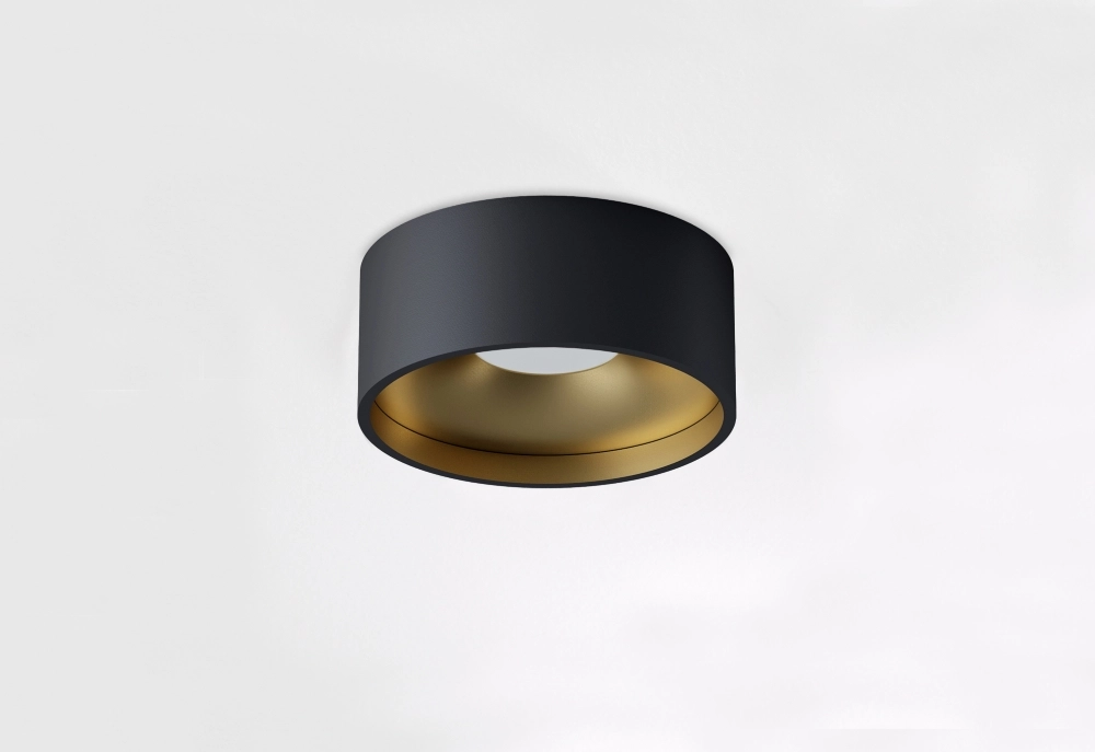 Deckenlampe im Badezimmer Oran Ø 12cm - Schwarz/Gold Artdelight 8720701103900