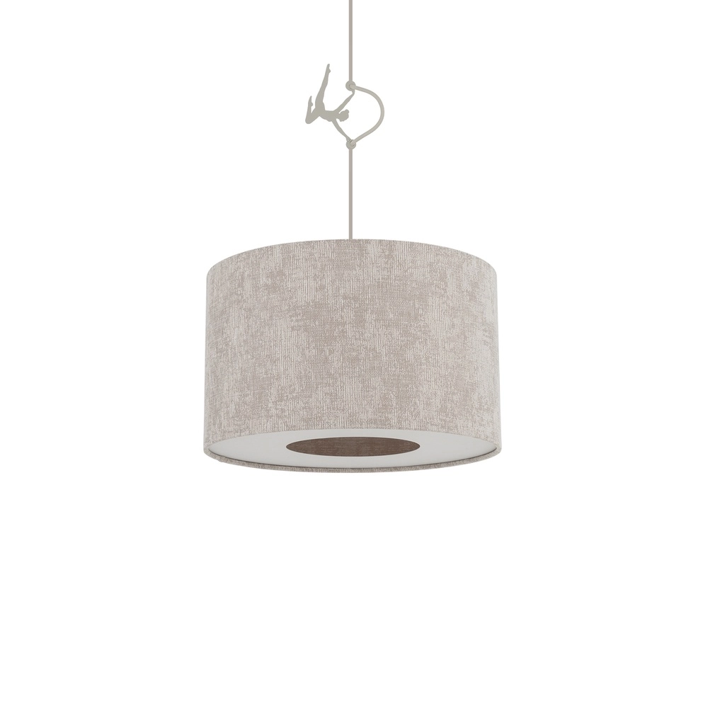 Pendellampe Cedro sandbraun Ø 40 cm Lyora 5903139116640