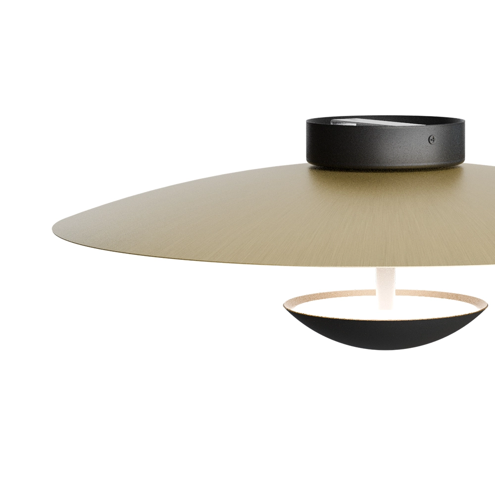 Deckenlampe 16 cm Scala Ø 45cm schwarz mit Gold Masterlight 8718121389615