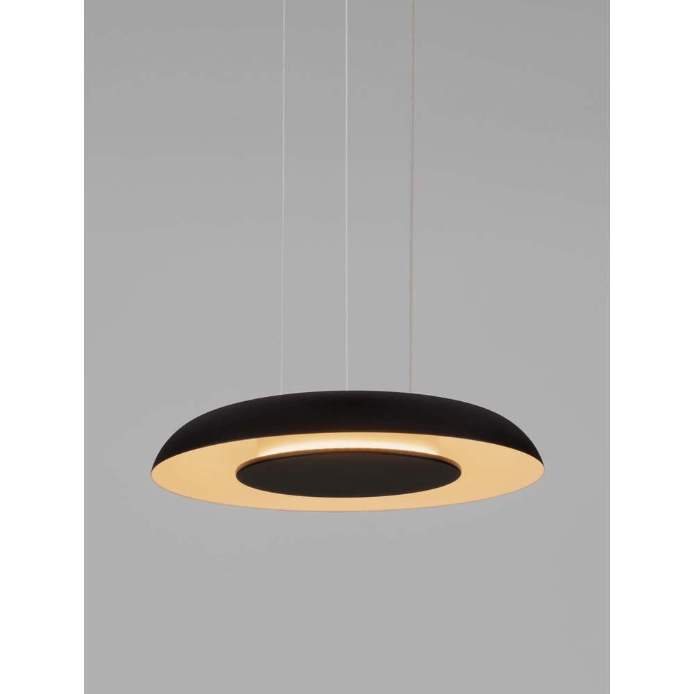 Moderne Pendelleuchte Epos Ø 40cm schwarz mit weiß Lyora 5212017463234