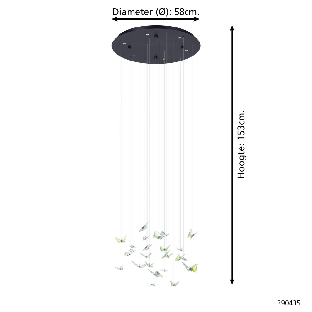 Design-Pendellampe Adrados rund Ø 58 cm Stars of Light 9008606340255