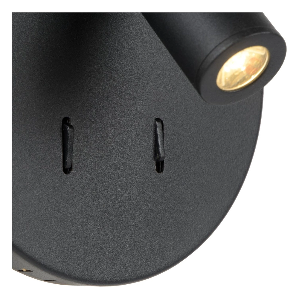 Nachttischlampe Bentjer Schwarz Lucide 5411212791641