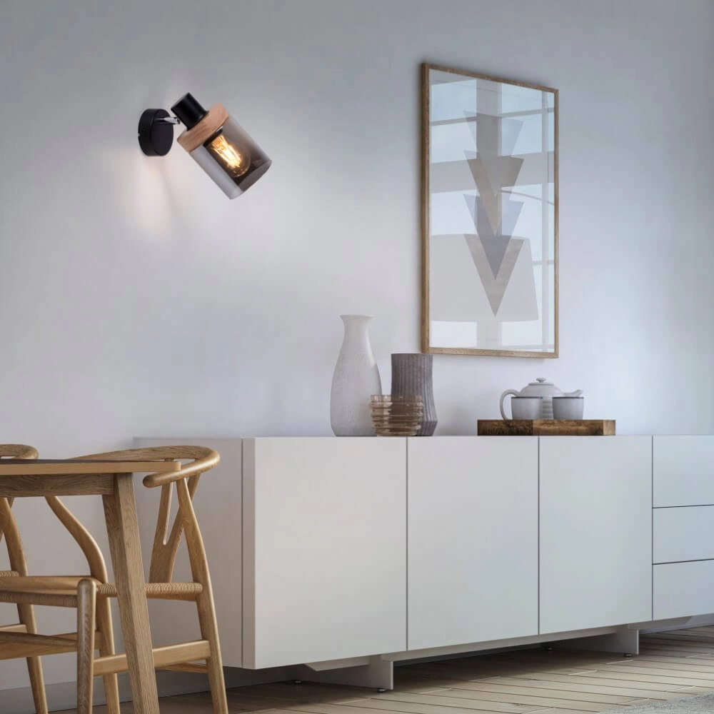 Wandleuchte Pasqual Schwarz Just Light 4043689986100