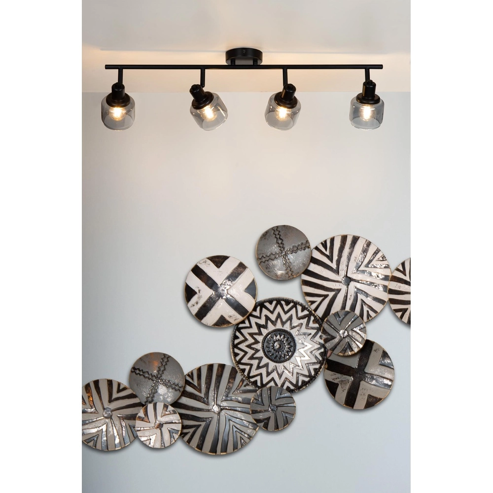 Deckenlampe Bjorn 4-Licht Schwarz Lucide 5411212771254
