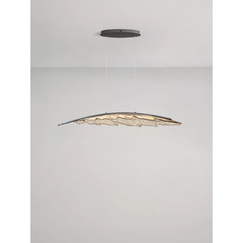 Design-Pendellampe Amado Anthrazit mit Mokka 131,5 cm Lyora 5212063500280