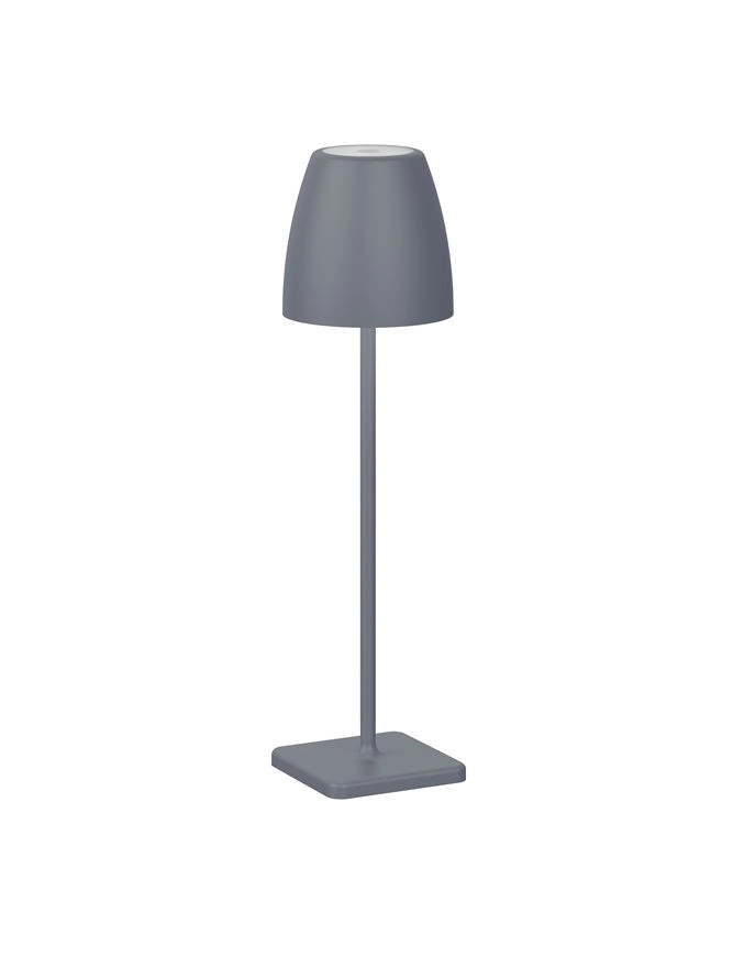 Wiederaufladbare Tischleuchte Colt 38cm grau