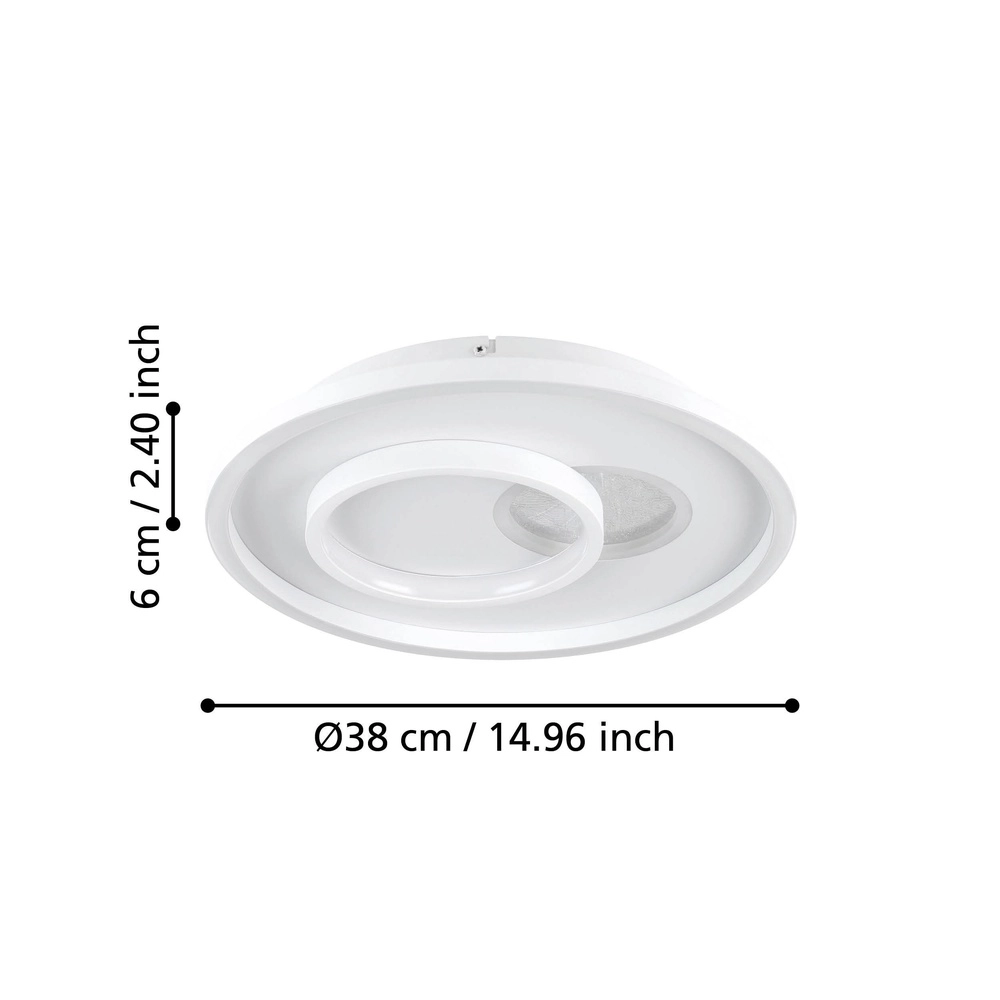 Design-Deckenlampe Tiriolo LED – weiß – Ø 38 cm Eglo 9008606316366
