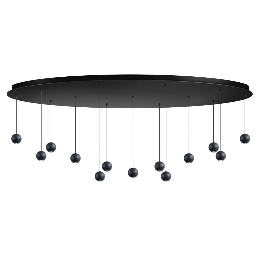 Design-Pendelleuchte Grace 13-flammig schwarz ETH 8720195309086