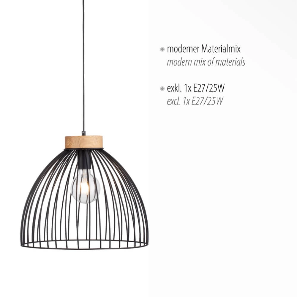 Hängelampe Lami Schwarz Just Light 4043689982768