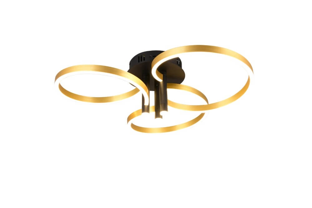 Geschwungene LED-Deckenleuchte Caruso Gold - Ø 65,5 cm Trio 4017807612967