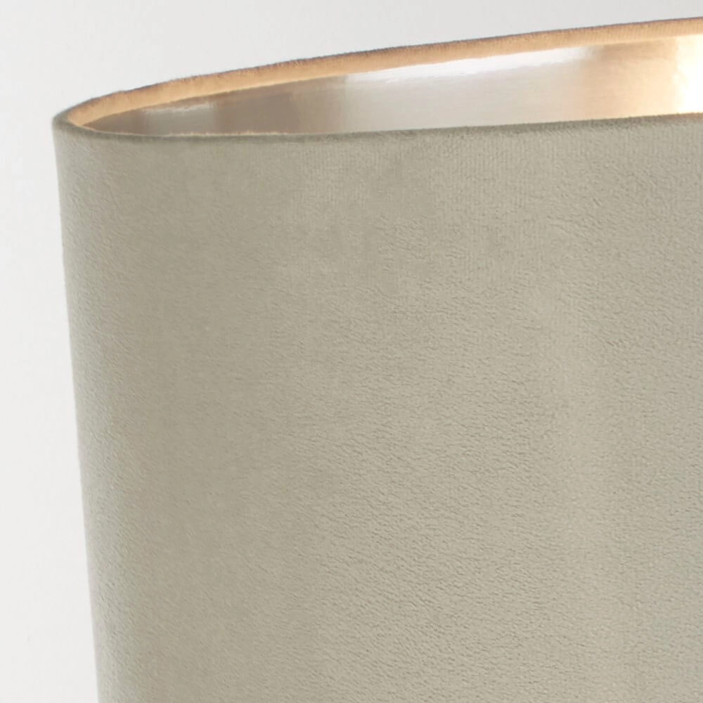 Designer-Tischlampe Scarborough Gold mit grauem Farbton Searchlight 5053423257075