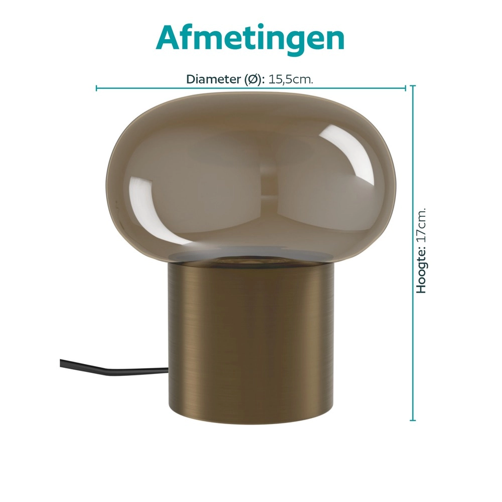 Design-Tischlampe Bravino Kupferbronze Ø 15,5 cm
