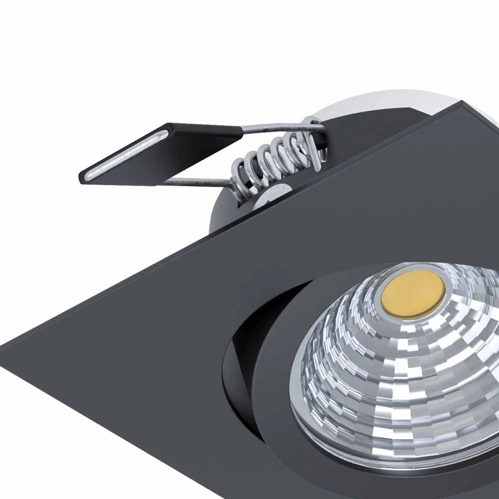 Einstellbarer LED-Spot Saliceto Quadrat - 6W - 2700K schwarz Eglo 9002759986117