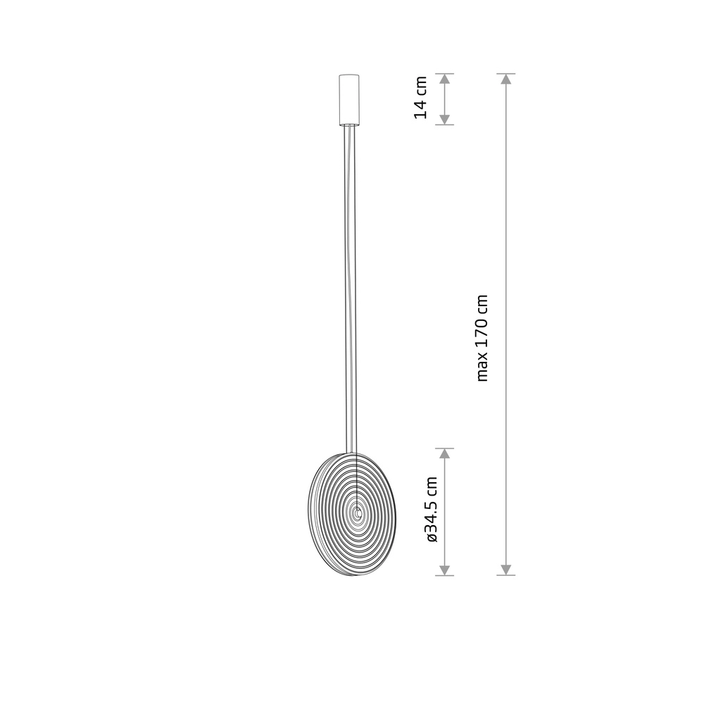 Design-Pendellampe Aura Led Bernsteinglas Lyora 5903139122337