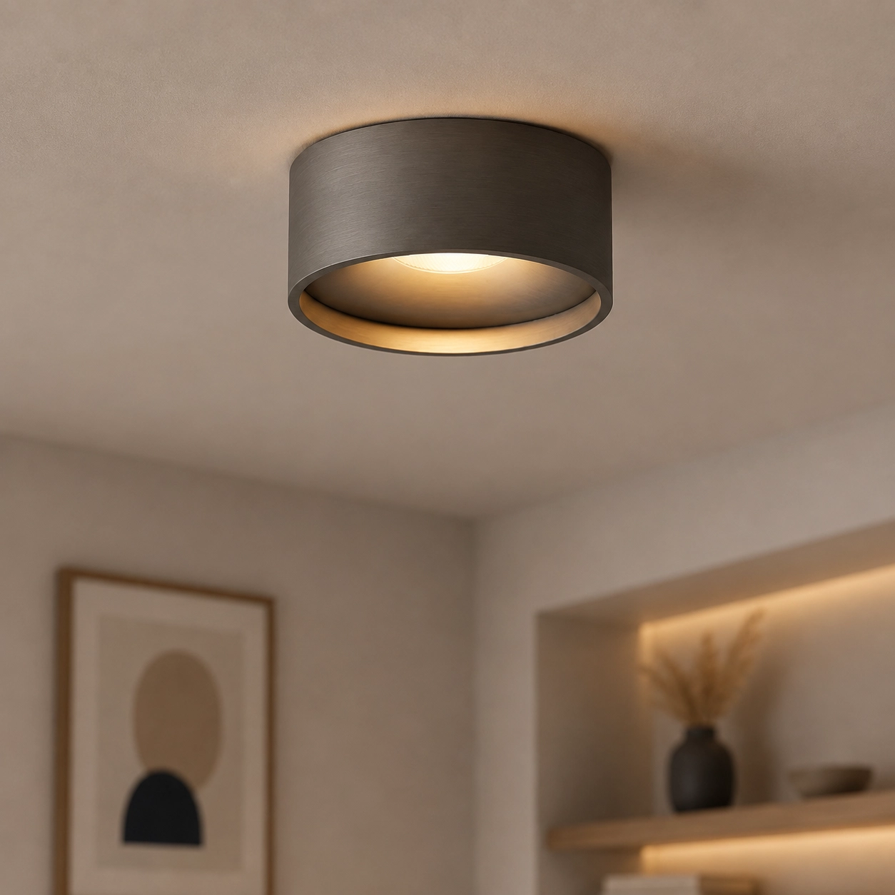 Deckenlampe im Badezimmer Oran Ø 12 cm – Schießmetall