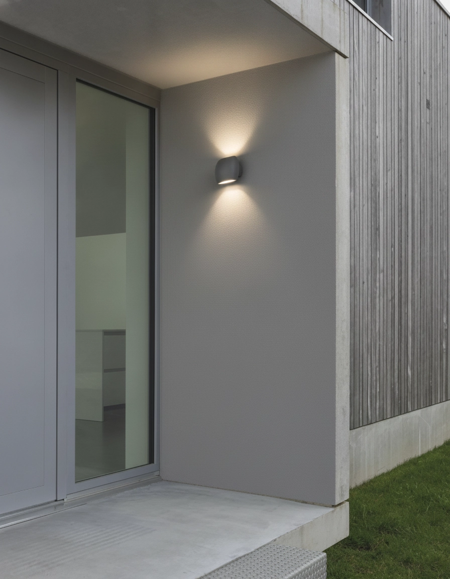 Design-Wandleuchte Como grau