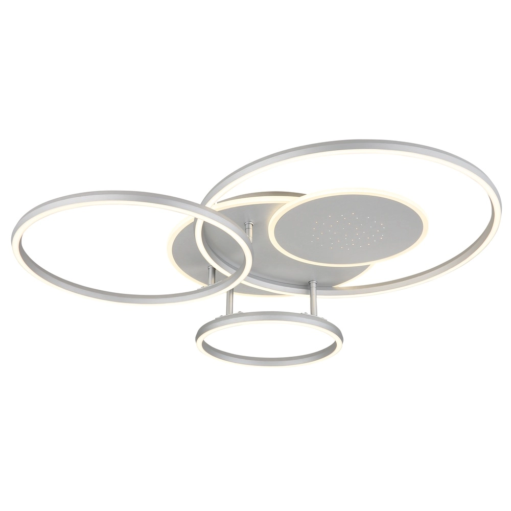Moderne Deckenlampe Johnson Silbergrau 80,7 cm