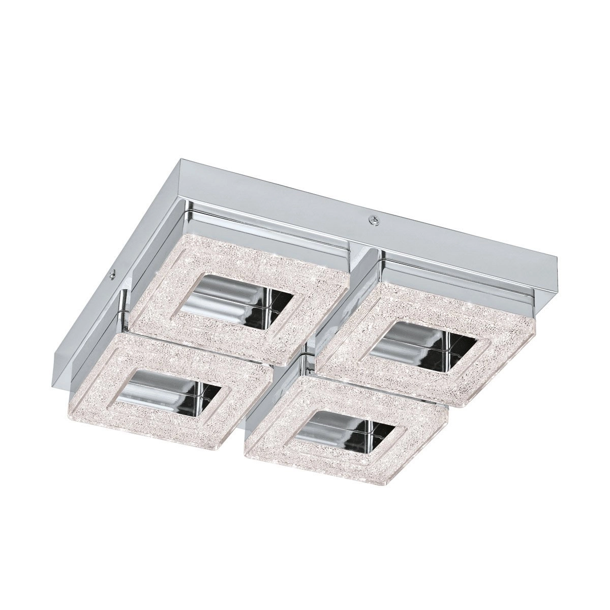 LED-Deckenlampe Fradelo 3000k - 4x4W - 28 cm chrom mit Kristall