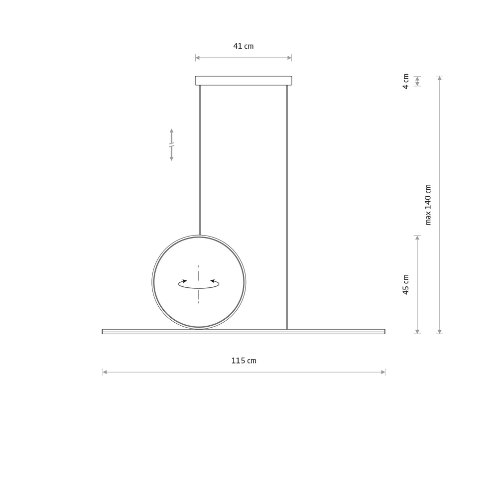 Moderne Pendellampe Lineo Led Weiß Lyora 5903139118859