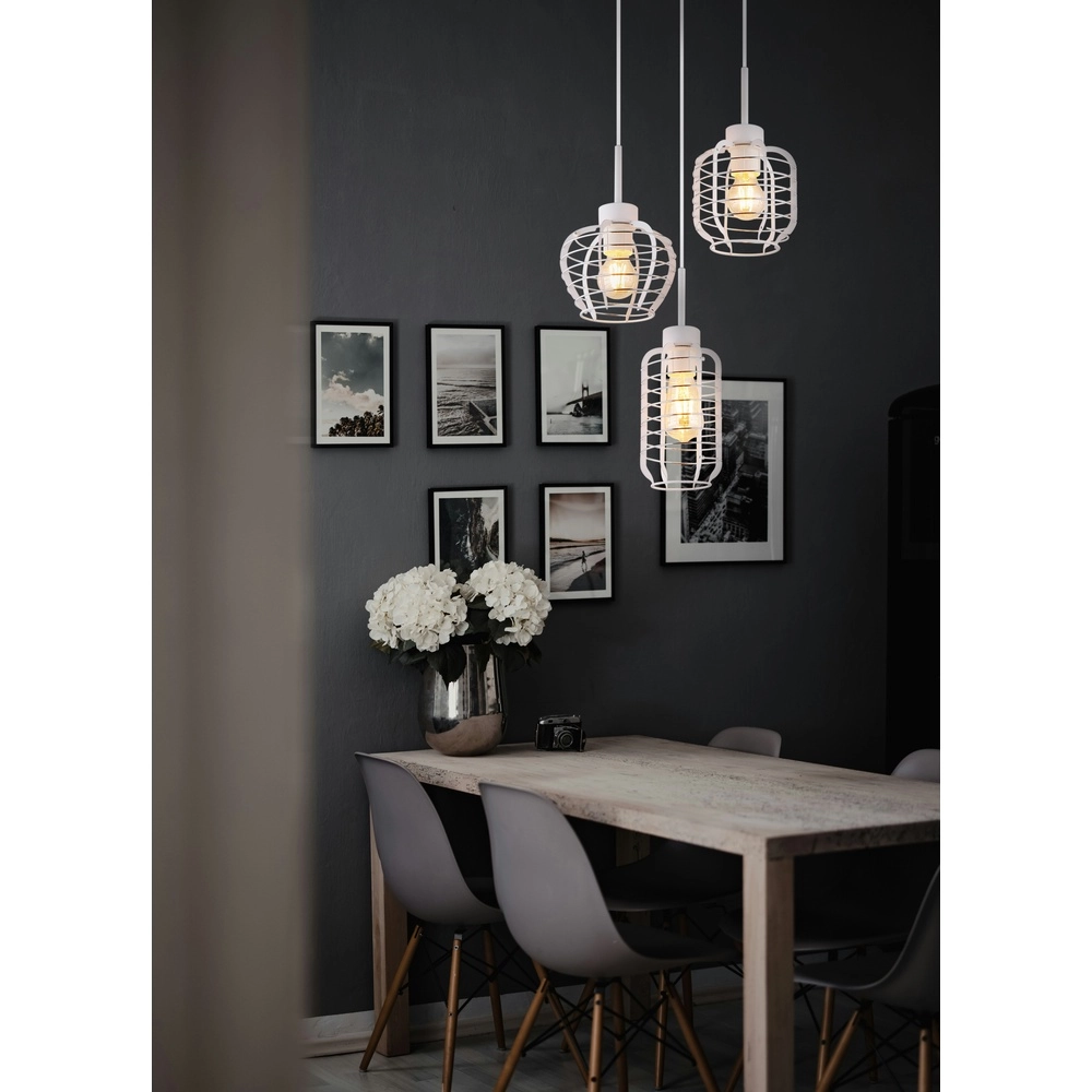3-Licht Pendellampe Nesa Weiß Globo 9007371572212
