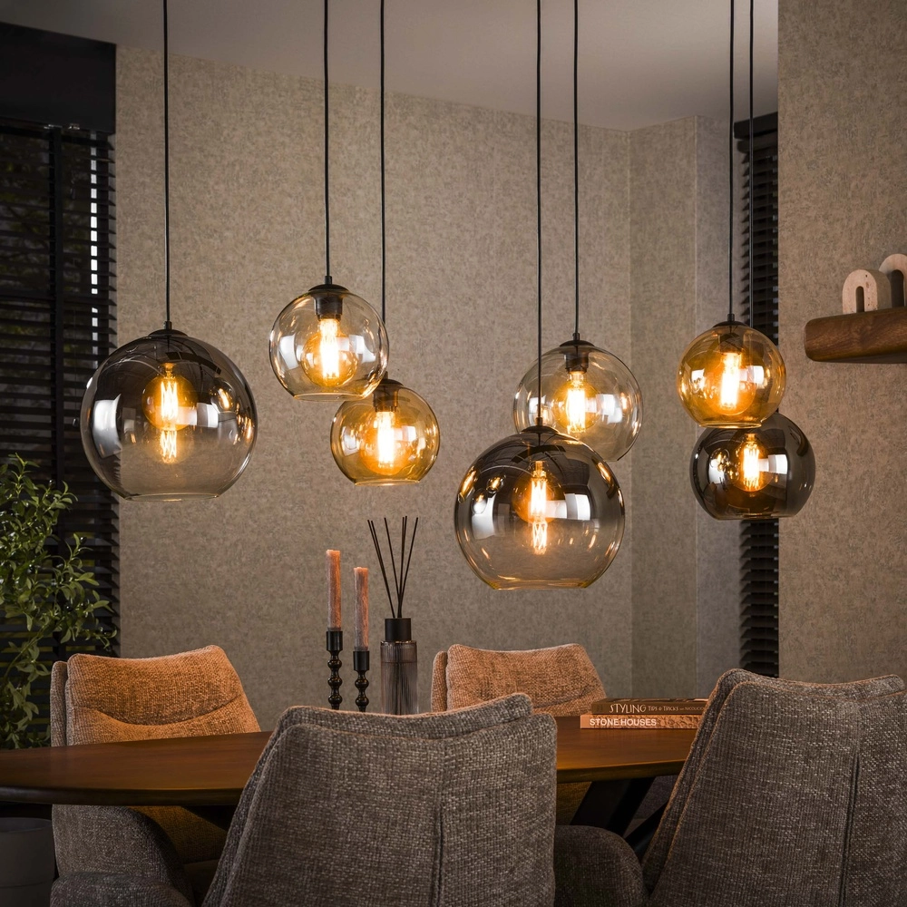 Pendellampe mit 7 Glasschirmen Multi Lyora 8716803512276
