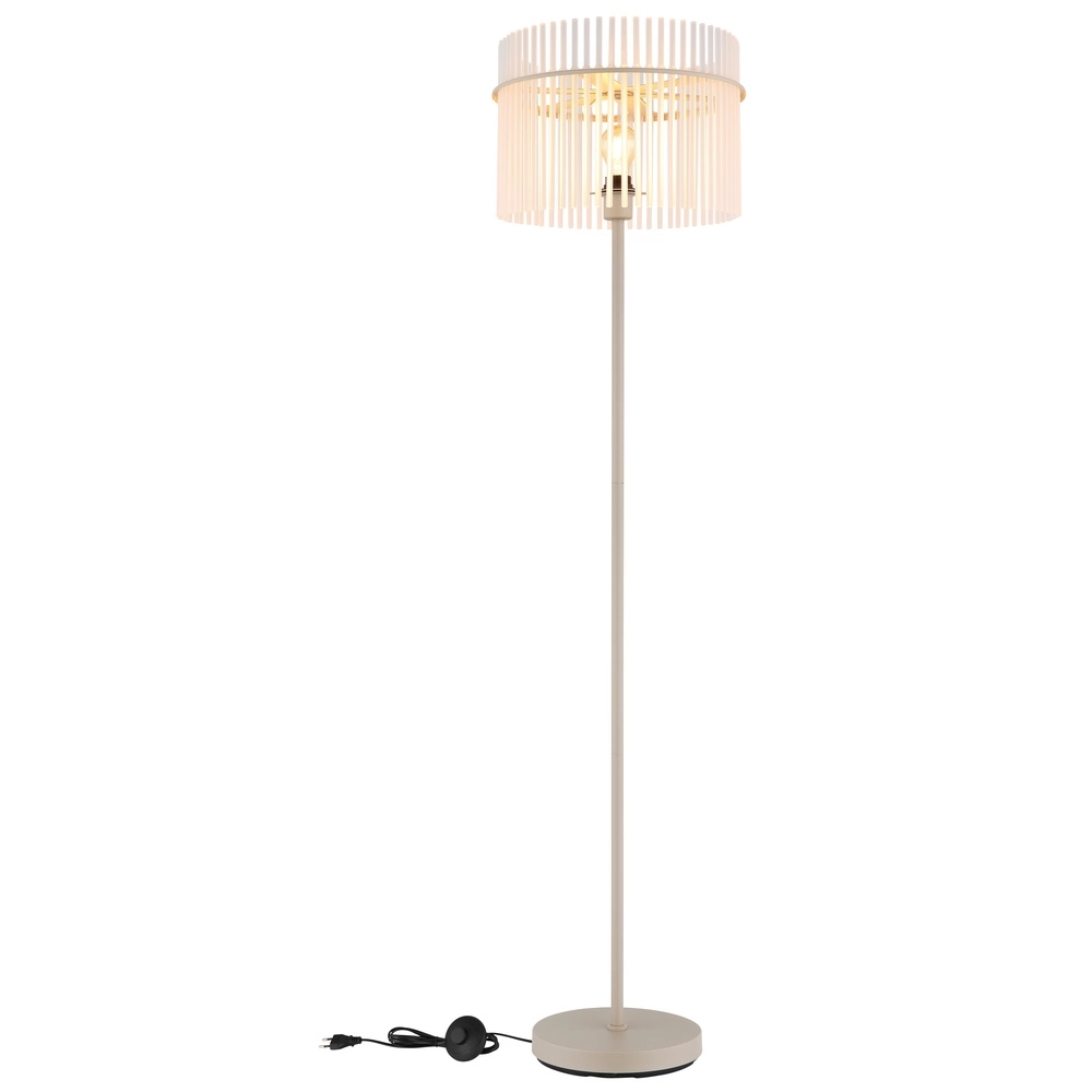 Stehlampe Gorley sandbraun mit Glas Ø 38cm Globo 9007371575701
