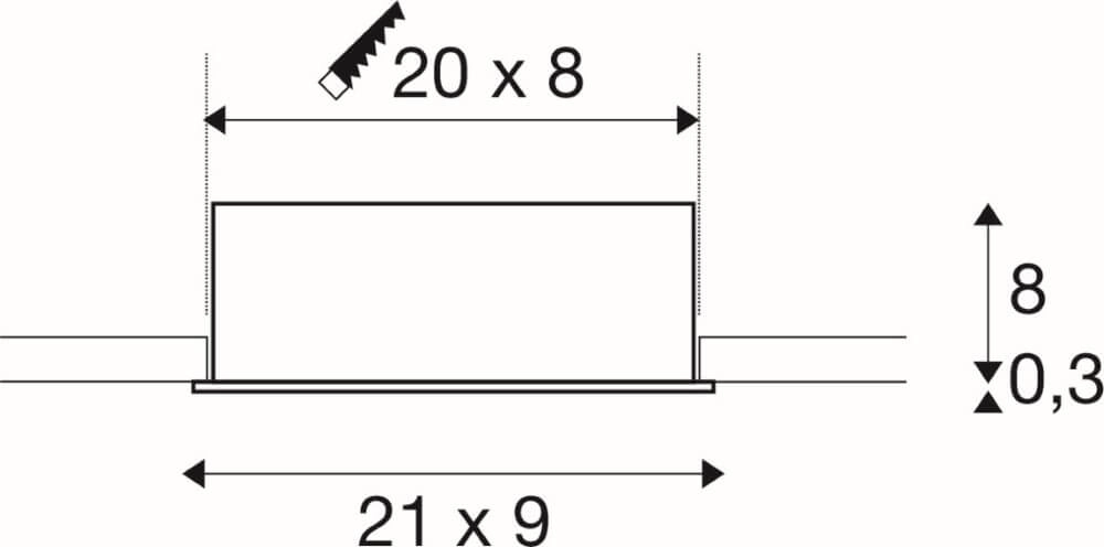Quadratischer LED-Einbaustrahler Kadux Triple 3x LED - weiß - 3000K SLV 4024163278836