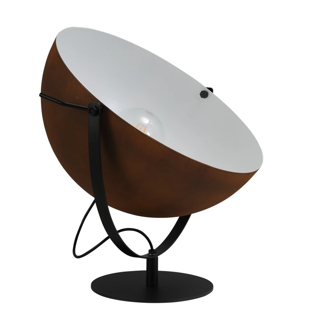 Tischlampe Industria Uplighter 50 cm mit weiß im Inneren